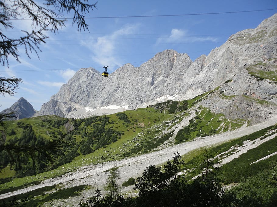 Austria, Dachstein, Alpine, Nature, mountains, landscape, blue HD wallpaper
