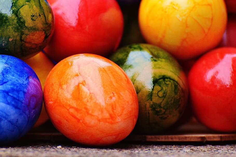 easter, easter eggs, colorful, happy easter, colored, food HD wallpaper