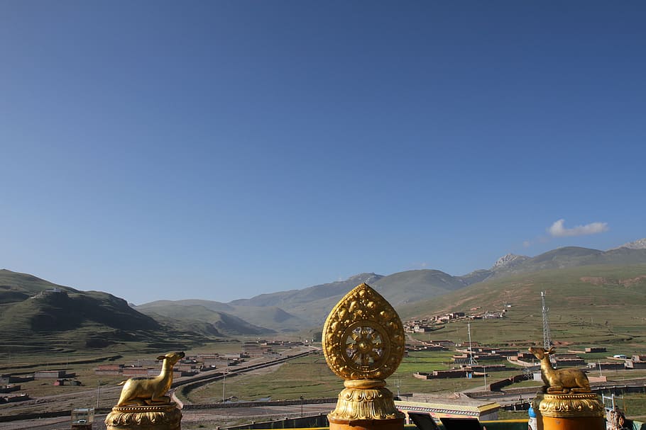 religion, construction, si 廟, mountain, sky, travel destinations HD wallpaper