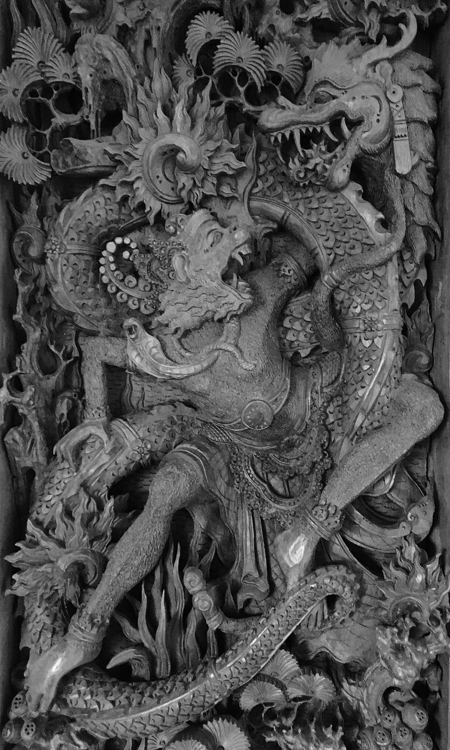 1440x2160px | free download | HD wallpaper: wood carving, hanuman, bali,  monkey god, dragon, carved, hinduism | Wallpaper Flare