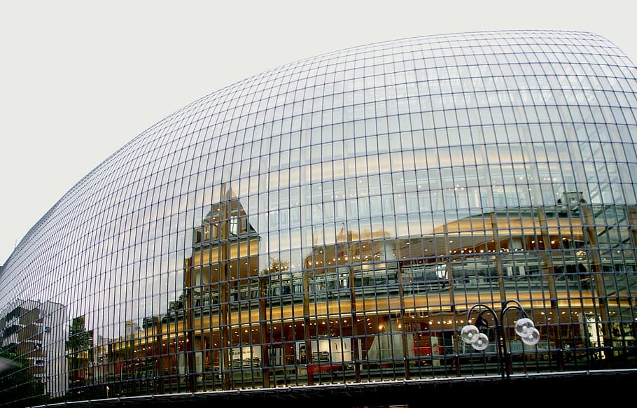 dome, cologne, skyscraper, glass, vault, review, construction HD wallpaper