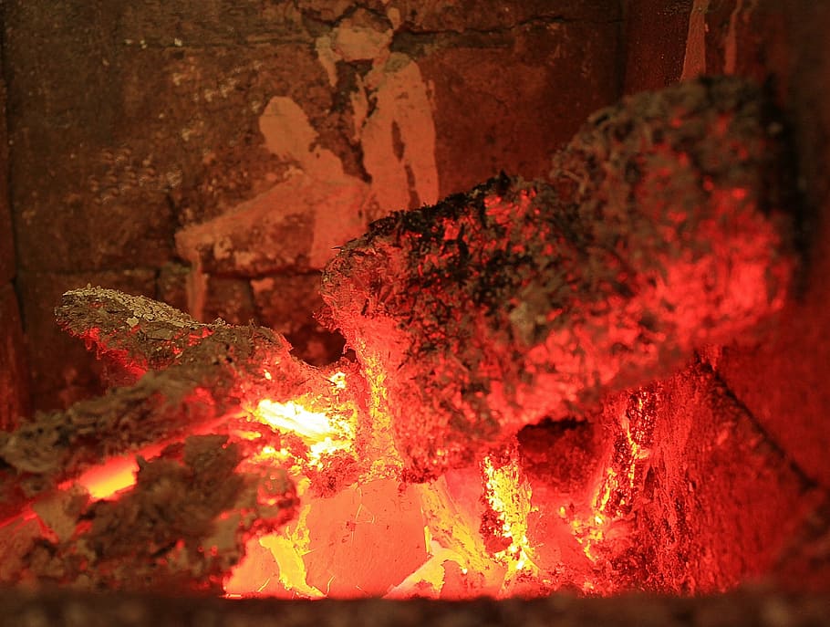 embers, fire, heat, burn, brand, wood, flame, wood fire, glow HD wallpaper