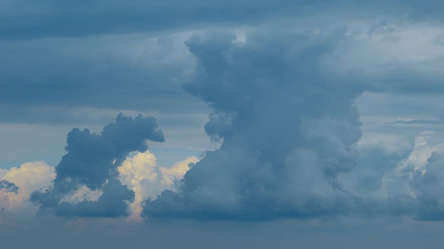 clouds, sky, the climb, weather, blue, nature, cloudy, cloud - sky HD wallpaper