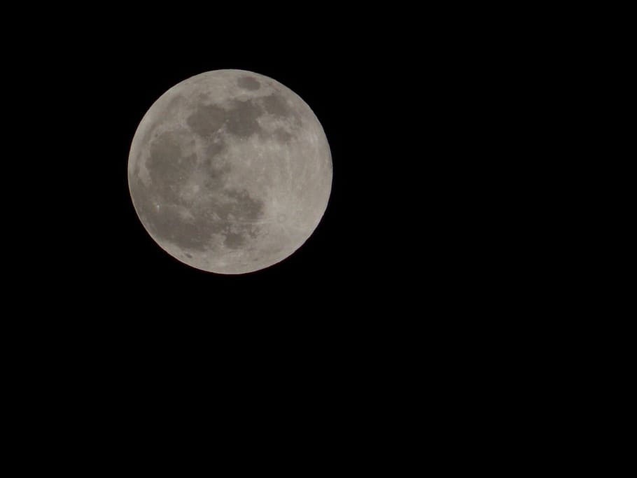 moon, night, lunar surface, craters, moon by night, space, astronomy HD wallpaper