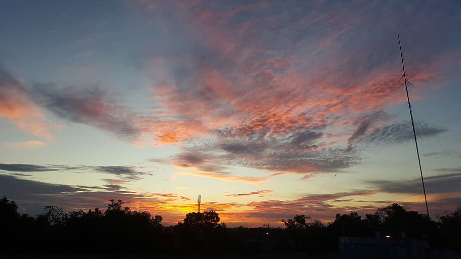 sunset, dawn, nature, panoramic, landscape, sky, cloud - sky HD wallpaper