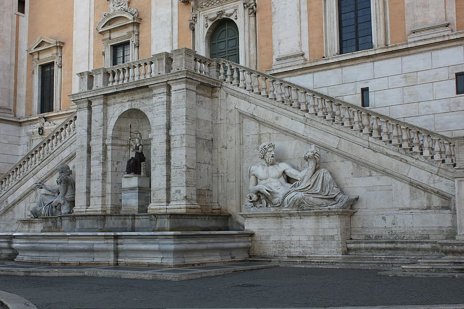 statue, expression, marble, stairs, stone, mediterranean, staircase HD wallpaper