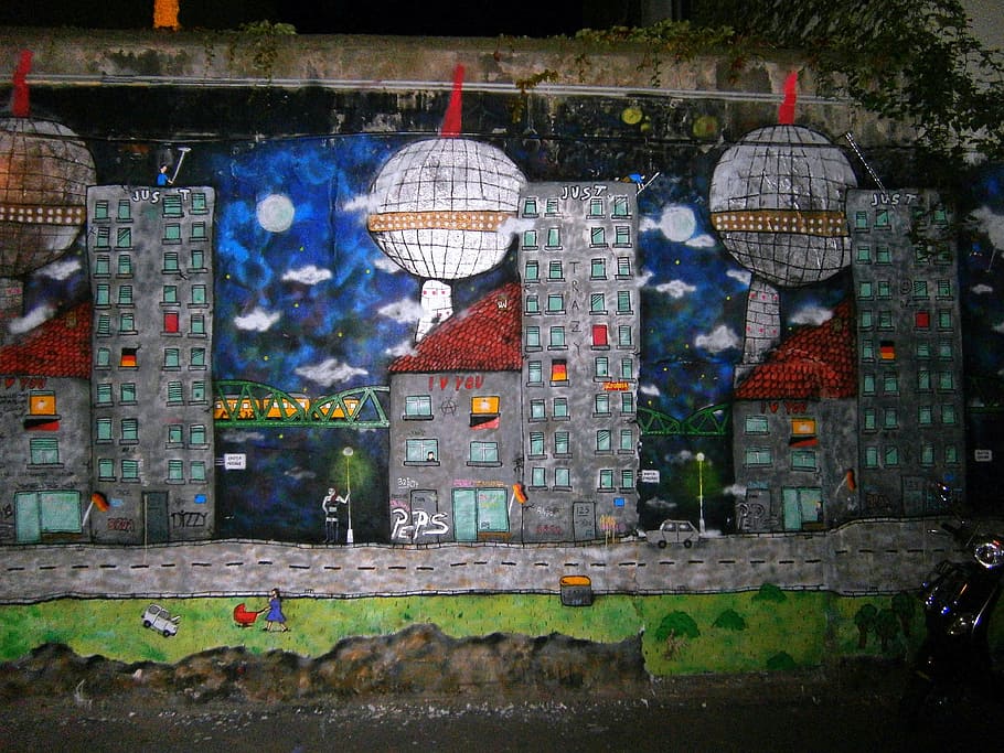 graffiti, mural, murals, ap­pell, fantasy, art, modern art HD wallpaper