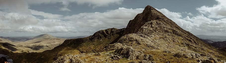 landscape photography of brown mountain, brown and white mountain photo HD wallpaper
