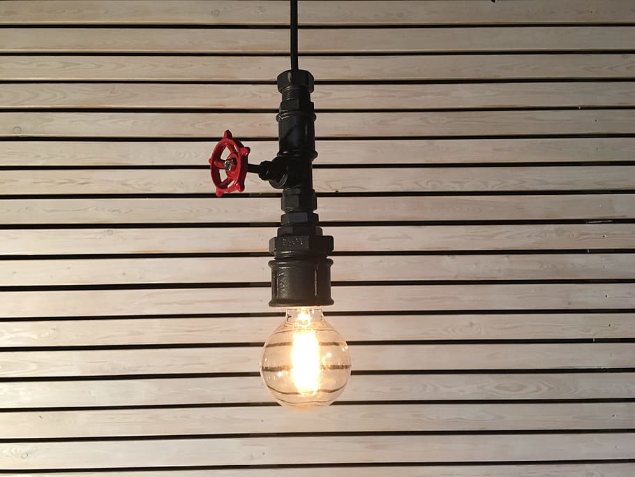 Lightbulb, Design, Loft, Industrial, lamp, edison, flask, idea, HD wallpaper