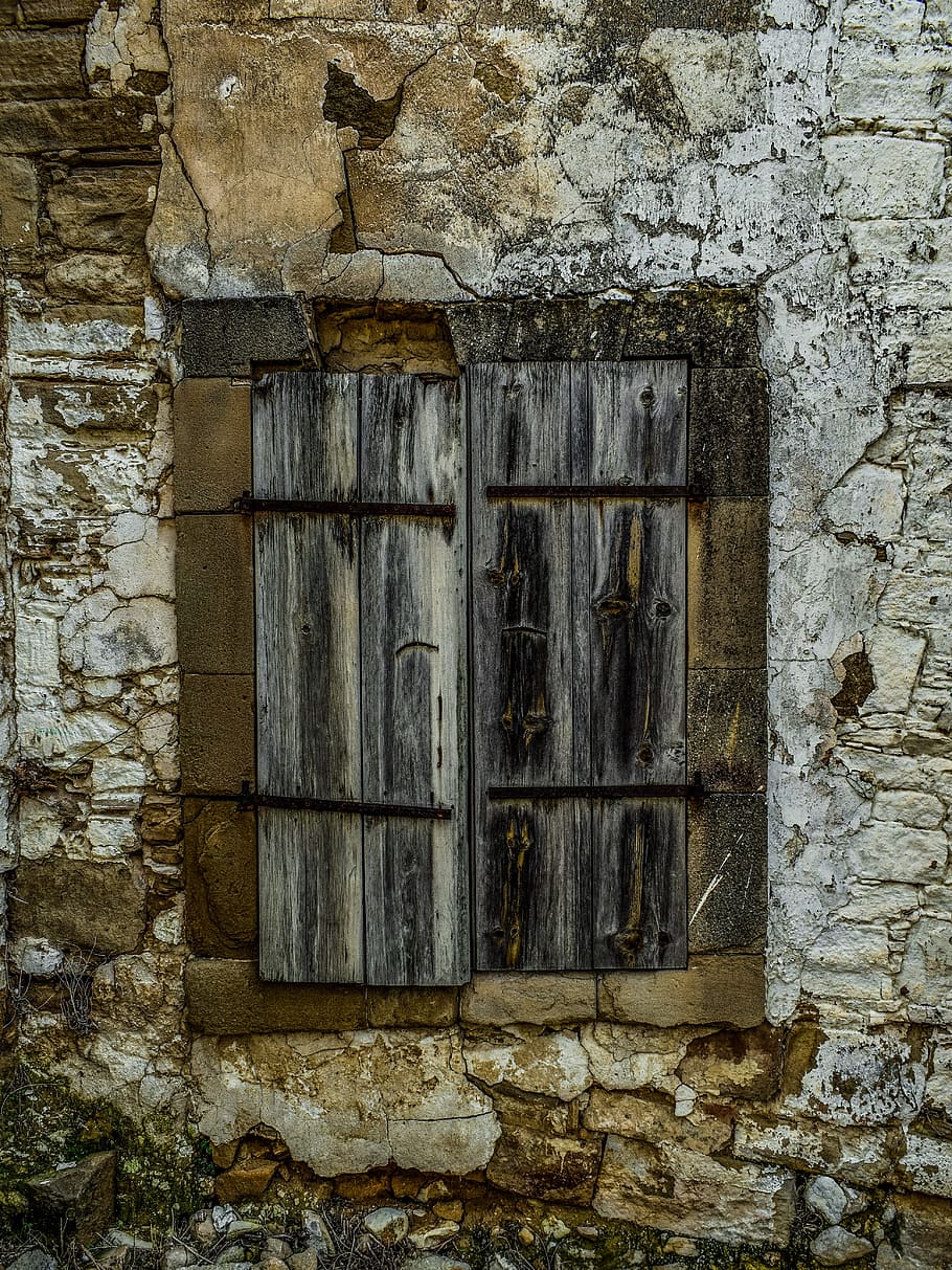 window, old, weathered, aged, damaged, wall, architecture, house HD wallpaper