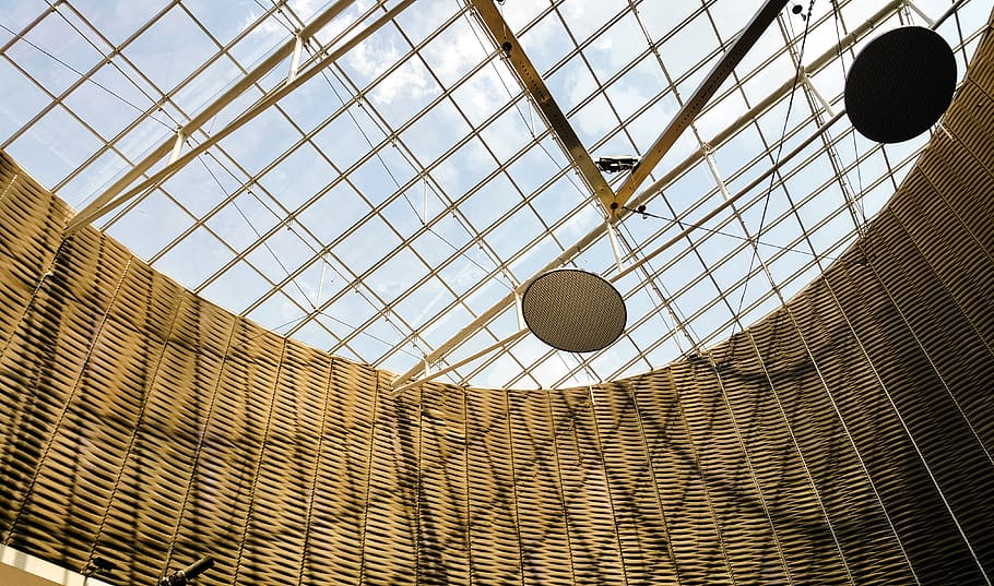 abstract, building, window, sky, cloud, technology, style, dome HD wallpaper