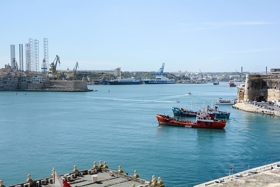 Port, Ship, Malta, Valetta, nautical vessel, transportation HD wallpaper