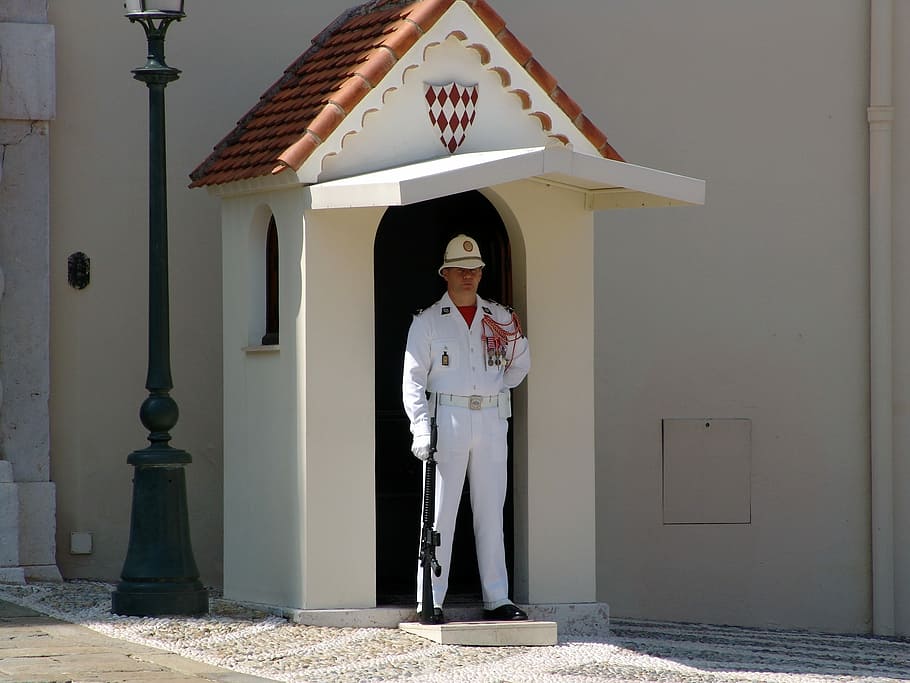 Monaco, Sentry, Palace, Guard, Cottage, standing, full length HD wallpaper