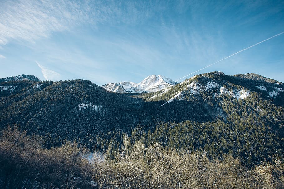 landscape photography of mountain during dayttime, landscape photograph of mountain range HD wallpaper