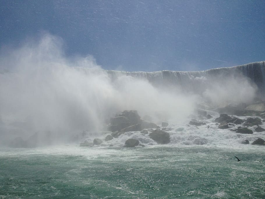 Waterfall, Niagara, Canada, Water, wonder, motion, power in nature HD wallpaper