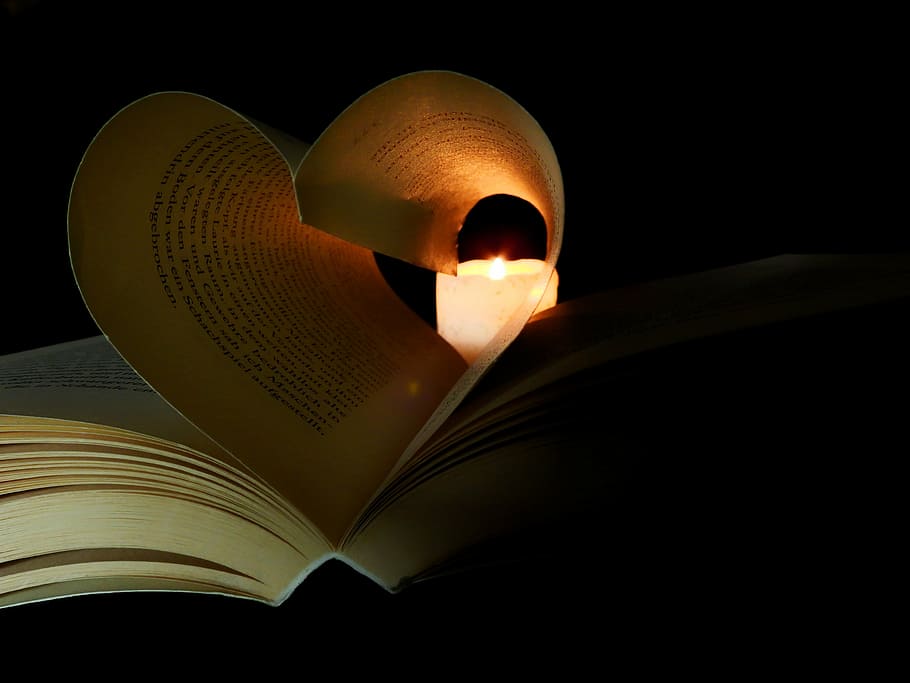 book near white candle, read, literature, learn, text, font HD wallpaper