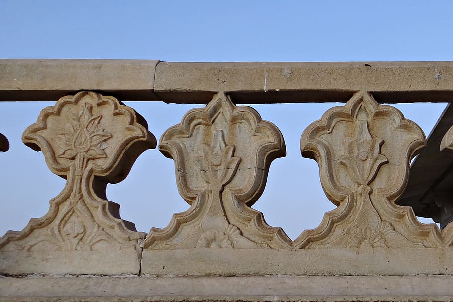 Deck, Railing, Marble, White, Agra Fort, musamman burj, india HD wallpaper