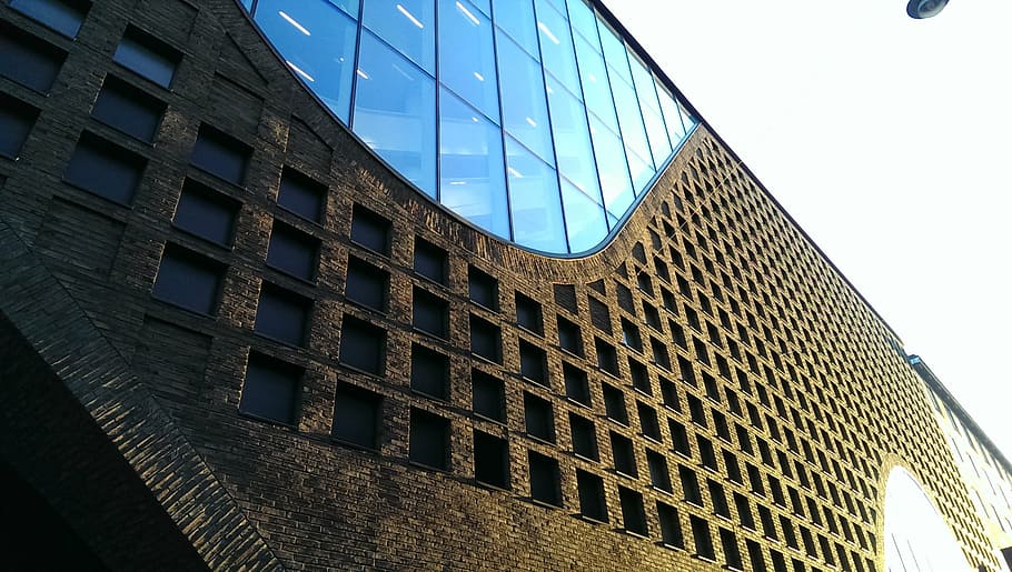 architecture, building, glass, perspective, windows, skyscraper HD wallpaper