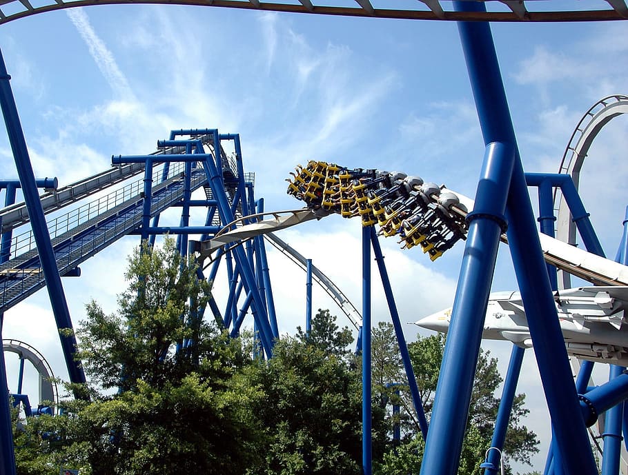Roller Coaster, Ride, Fun, Amusement, park, entertainment, thrill HD wallpaper