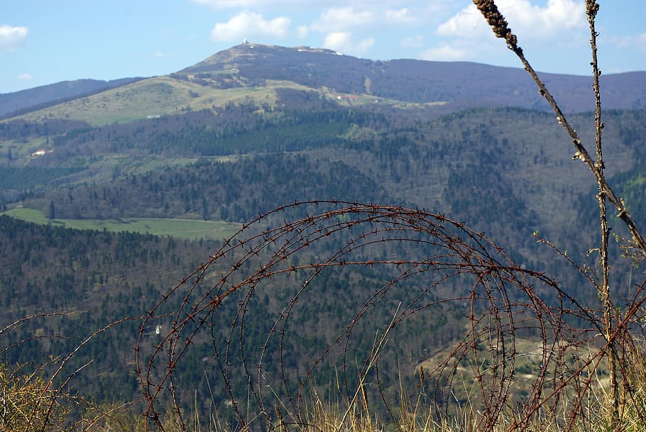 war, barbed, landscape, alsace, mountain, hartmannswiller kauf HD wallpaper