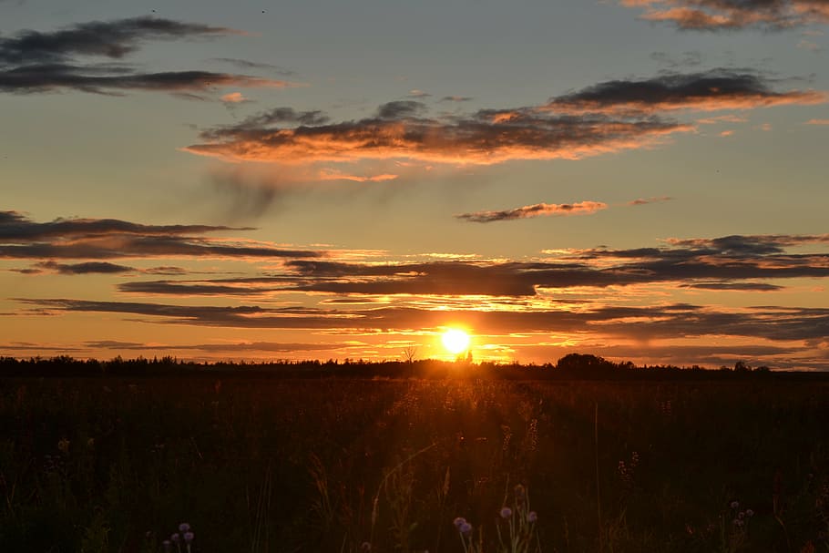 sunset, nature, clouds, landscape, sky, scenics - nature, beauty in nature HD wallpaper