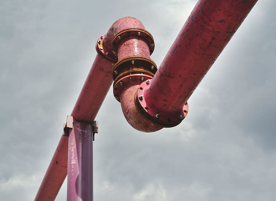 Rust, Street Art, Construction, Scrap, iron pipes, sky, cloud - sky HD wallpaper