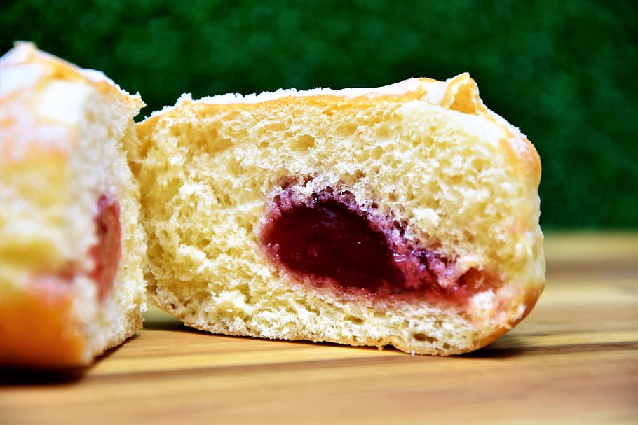 donut, berlin, jam, filling, carnival, sugar, food, eat, baked goods HD wallpaper