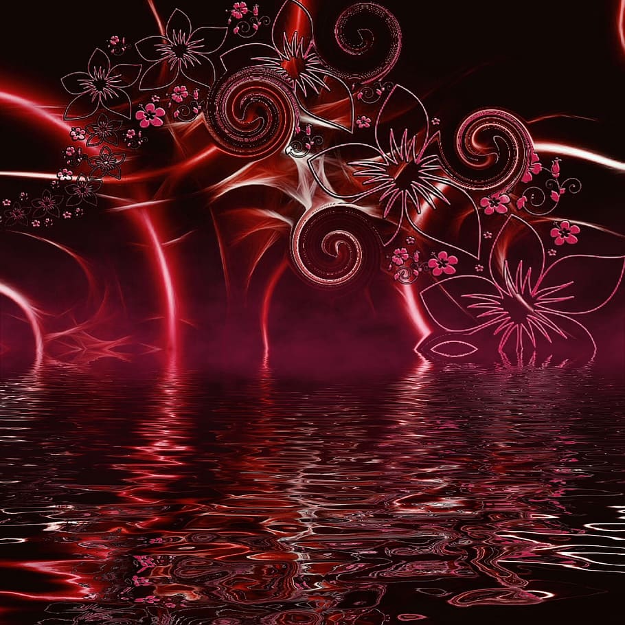 abstract, background, red, illuminated, night, motion, celebration HD wallpaper