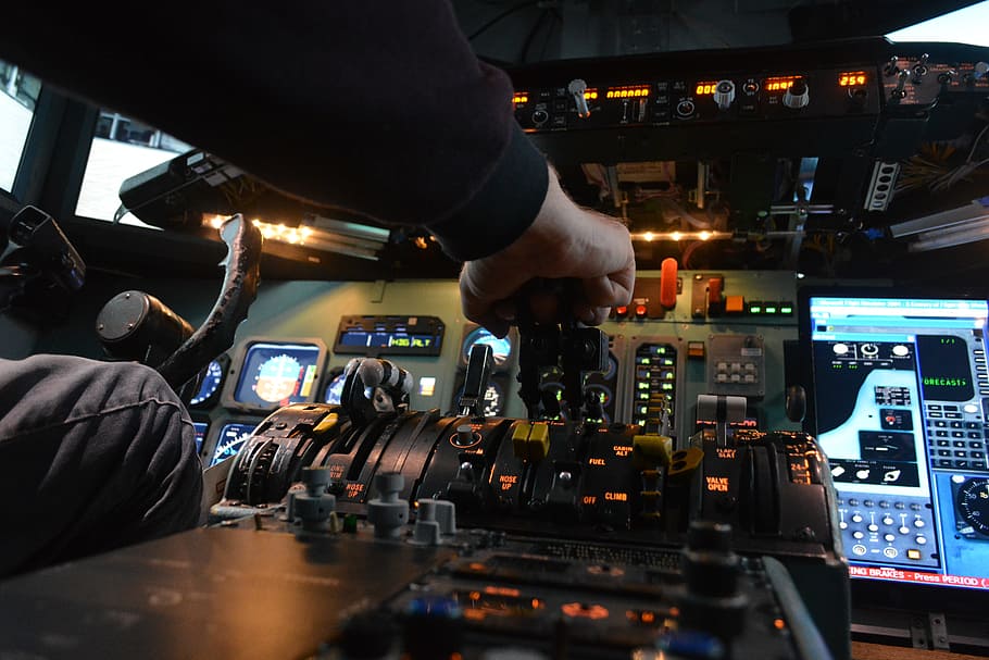 Simulator, Aviation, Md-80, Dc9, the md-80, the cockpit, flight simulator HD wallpaper