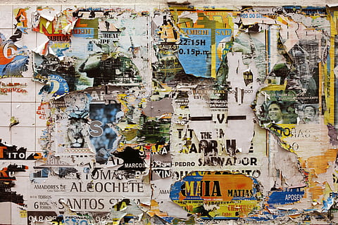 scattered magazines, assorted-color newspaper wall decor, torn HD wallpaper