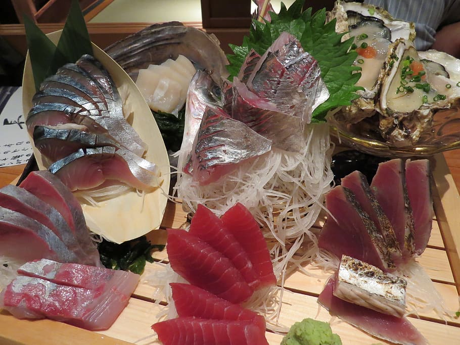 sashimi, foods, izakaya, cuisine, meal, plate, platter, delicious, HD wallpaper