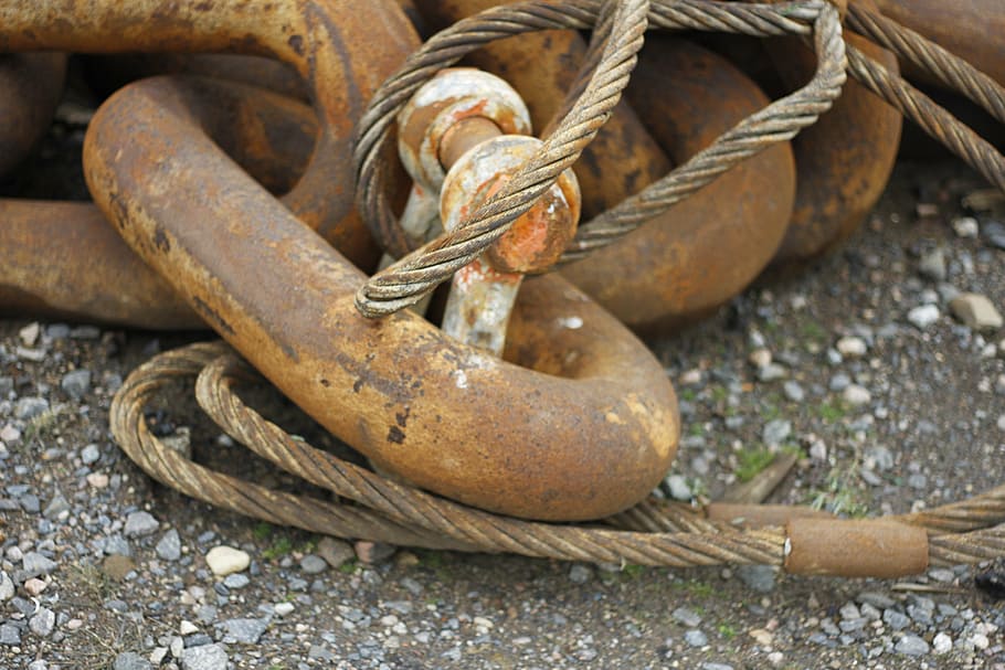 rust, chains, metal, boat, iron, rusted, industrial, corrosion HD wallpaper