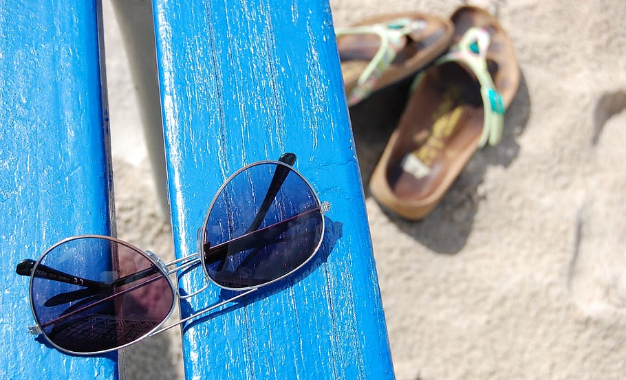 sunglasses, beach, vacation, sunlight, day, transportation HD wallpaper