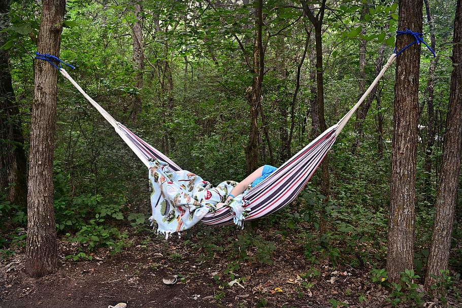 person lying on hammock, Labor Day, Camping, summer, holiday HD wallpaper