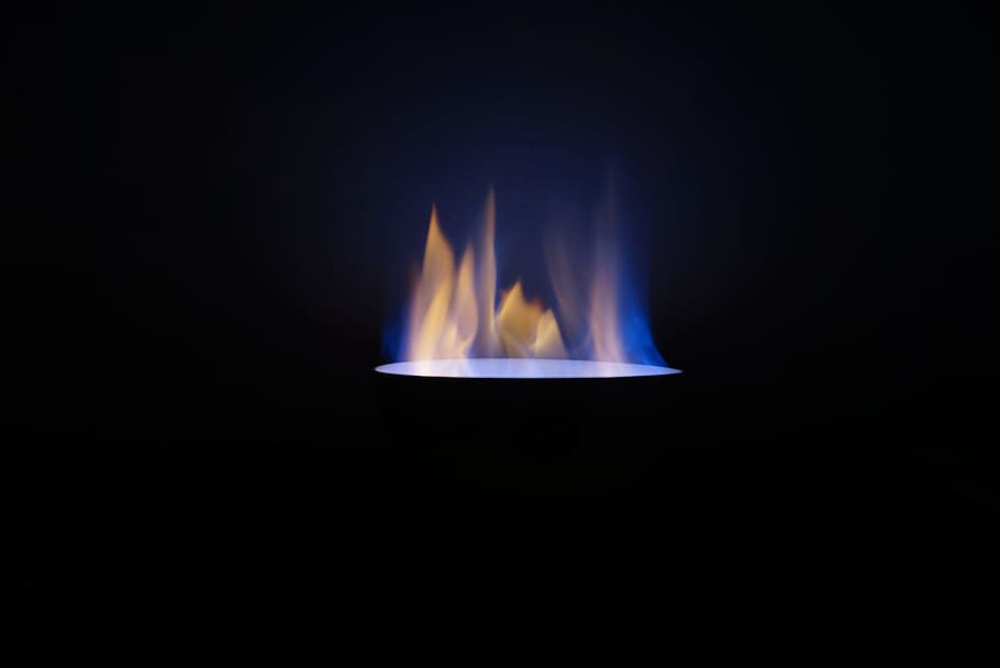 flame, blue, beating, burning, fire, heat - temperature, fire - natural phenomenon HD wallpaper
