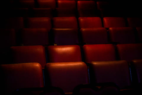 Hd Wallpaper Red Theater Seats, Red Leather Theater Sofa