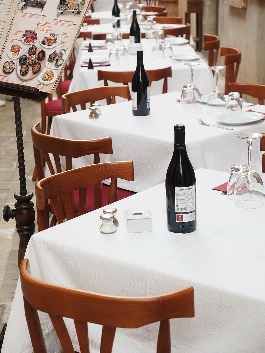 restaurant, gastronomy, wine, table, covered, nobel, elegant HD wallpaper
