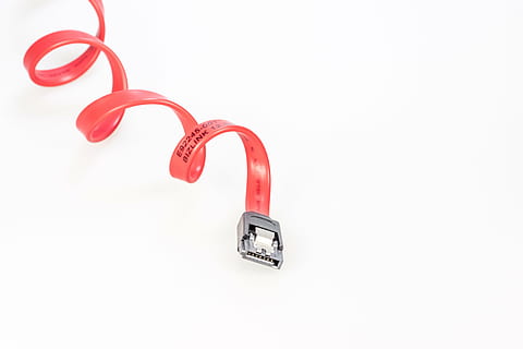 red coated cable, sata, s-ata, cut out, computer, connection HD wallpaper