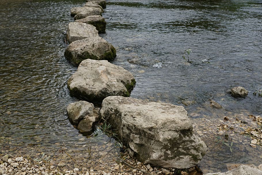 danube, river, waters, germany, stones, fridingen, beuron, away HD wallpaper