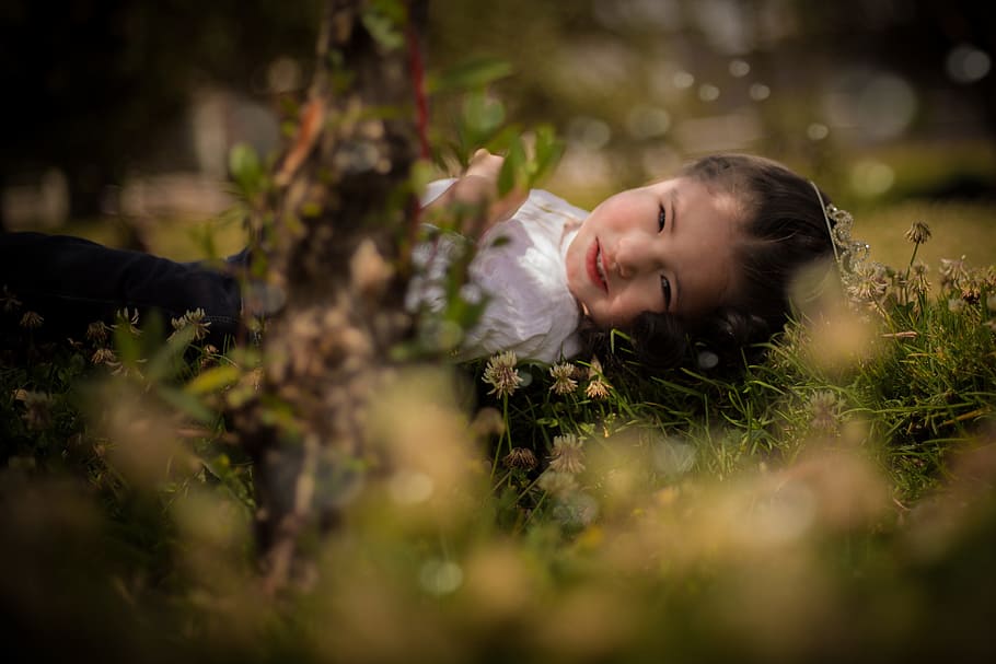 art, photography, design, child, childhood, one person, plant HD wallpaper
