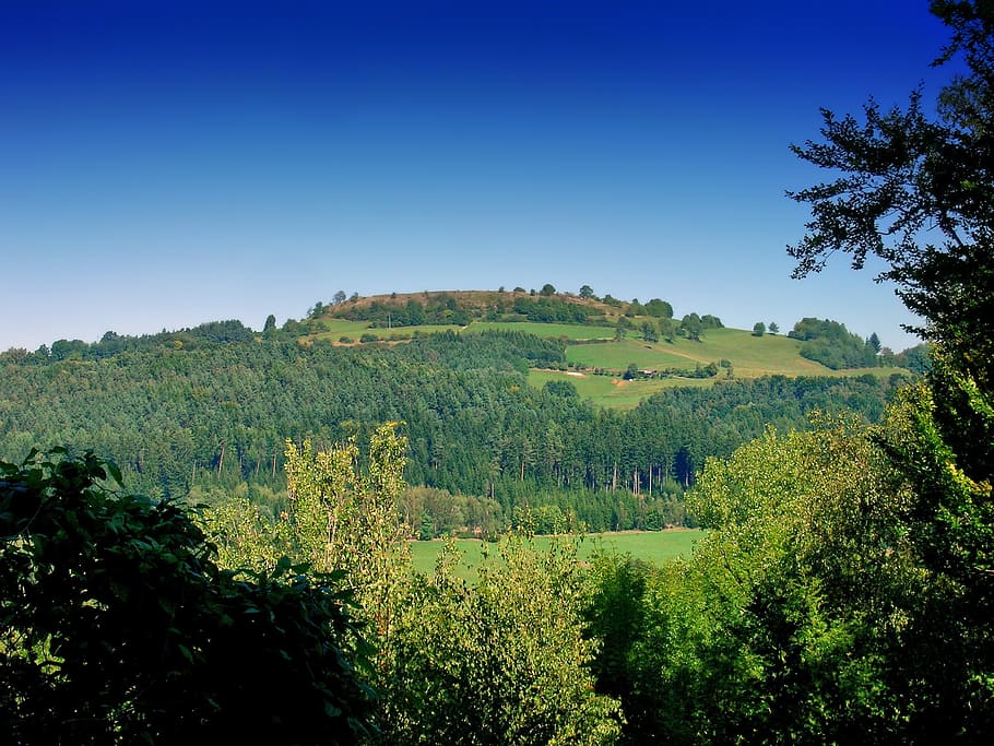 neuburg, germany, landscape, scenic, mountains, hills, forest HD wallpaper
