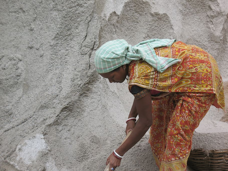 woman, labourer, worker, poor, construction, india, manual HD wallpaper