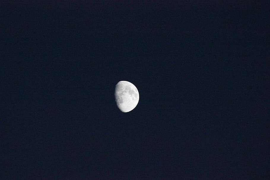 luna, night, evening, moon, space, astronomy, sky, planetary moon HD wallpaper