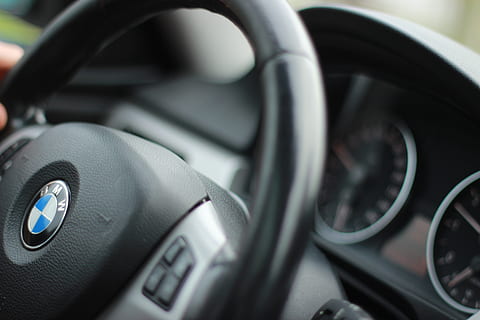 focus photography of BMW dashboard, auto, 320i, e91, set of 3 HD wallpaper