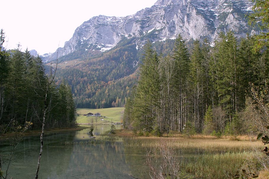 berchtesgaden, ramsau, hintersee, bavaria, upper bavaria, lake HD wallpaper