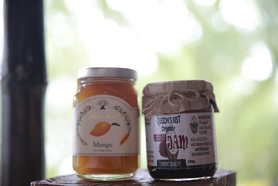 jam, fruit preserves, mango jam, mangojam, text, container HD wallpaper