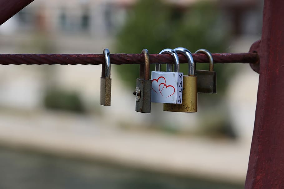 cadena, bridge, lyon, heart, union, key, france, padlock, hanging HD wallpaper