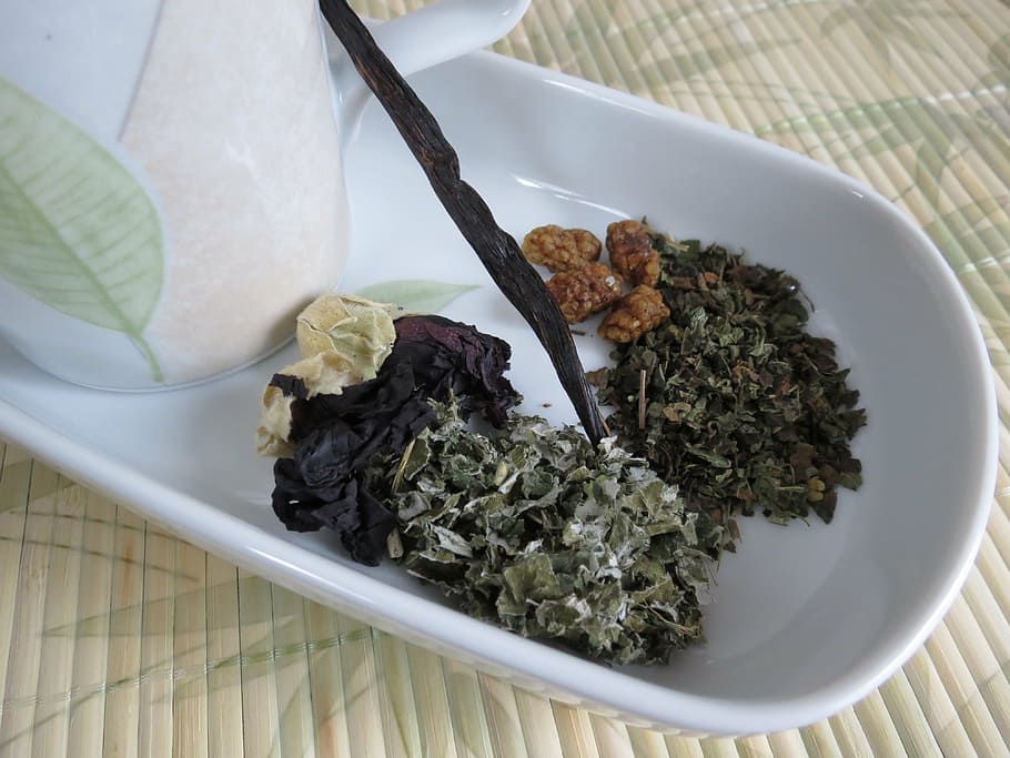 tea, herbs, vanilla, green, morus alba, mallow, mug, food and drink HD wallpaper