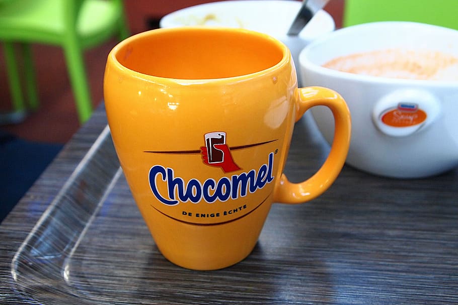 Cup, Yellow, Mug, Cocoa, Netherlands, yellow cup, drink, coffee cup HD wallpaper