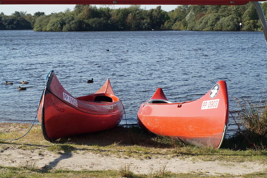canoeing, water, romance, rest, silent, boot, leisure, holiday HD wallpaper
